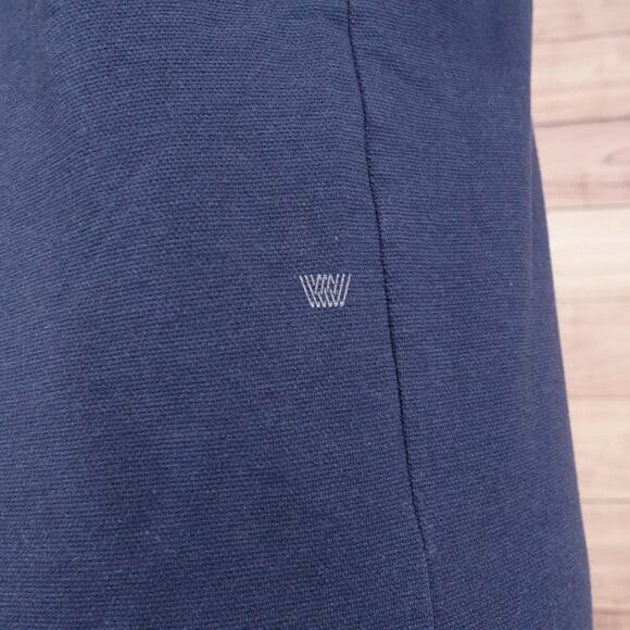 Mack Weldon Polo Shirt Mens Medium Navy Blue Silver Pique Performance Stretch - Picture 6 of 8